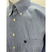 Barbour Men Shirt Long Sleeve Button Up Blue Brown Small S - £23.66 GBP