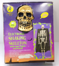 Vtg Halloween Plastic Skull Spooky Electronic Shaking Skeleton (Rare) - £63.49 GBP