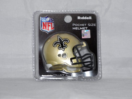 New Orleans Saints Pocket Riddell Mini Helmet NFL  - £3.96 GBP
