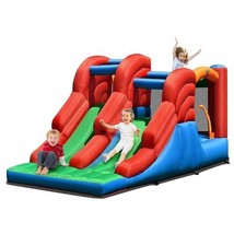 3-in-1 Dual Slides Jumping Castle Bouncer without Blower - £196.37 GBP