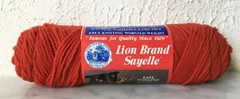 Vintage Lion Brand Sayelle Orlon Acrylic Yarn - 1 Skein Color Brick #134 - £5.16 GBP