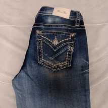 Miss Me Mid Rise Bermuda Jean Shorts 30 Medium Wash Slim Fit New With Tags $89 - £32.12 GBP