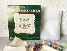 Merry Christmas Quilted Stencil/Candlewick Pillow Kit 12&quot; Designs for th... - £7.43 GBP