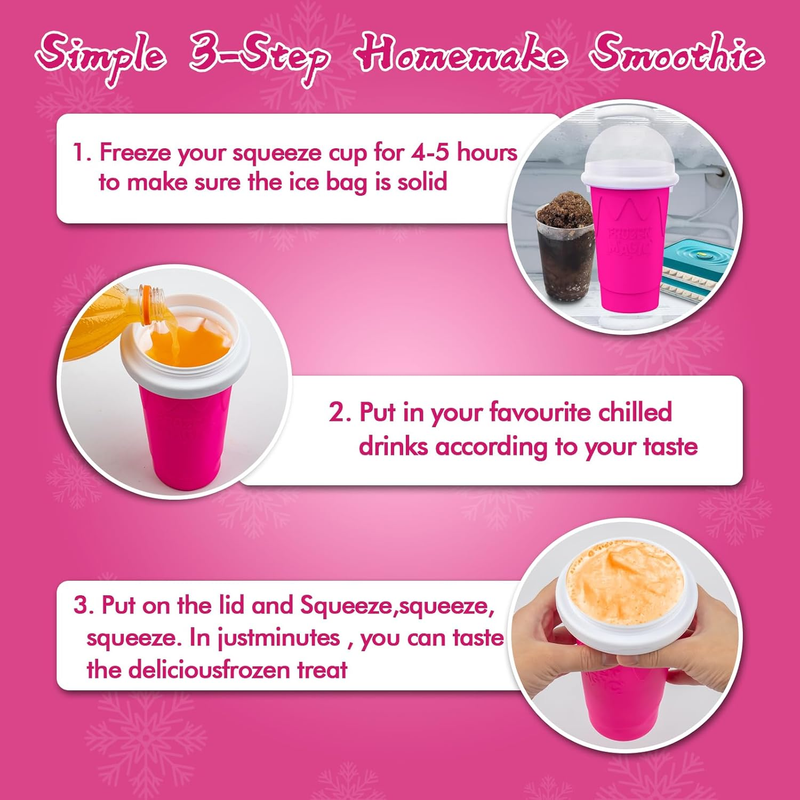 500ML Slushie Maker Cups, Magic Quick Frozen Smoothies Cup for Homemade Milk Sha Item image 4