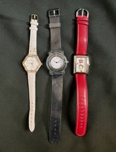 Lot of 3 Wrist Watches Y2K 90s Betty Boop Clear Water Watch White Leather Swiss - £11.63 GBP