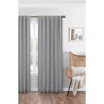 Blackout Curtain 50&quot; x 95&quot;L  gray rod or back tab lined thermal reduce n... - £23.49 GBP