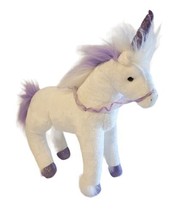 White Purple  Unicorn  Plush 2014 FAO Schwarz ToysRUs 14" Stuffed Animal EUC! - £15.21 GBP