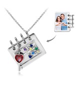 Tree Of Life Necklace In Book Shape Photo Engraved Pendant Engagement Pe... - $260.00