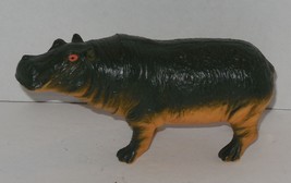 Hippo hippopotamus 5&quot; Animal Pretend Play PVC Figure Jungle Wild Life - £3.78 GBP
