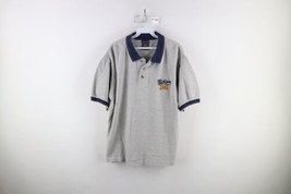 Vtg 90s Mens Large Spell Out Script University of Michigan Collared Polo Shirt - £31.57 GBP
