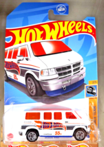 2023 Hot Wheels #66 HW 55th Race Team 2/5 DODGE VAN White w/Gray 5 Spoke Wheels - £6.88 GBP