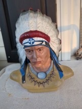 Vintage Provincial Mold Hobbiest Native American Indian Man Statue 12” X 10&quot; - £67.26 GBP