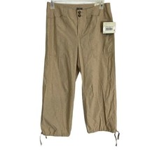 Liz Claiborne Womens Pants Trouser Size 10 Sloane Fit Beige Pockets Crop... - $22.38