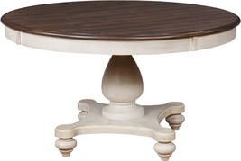 Roundhill Furniture Arch Weathered Round Dining Table Pedastal Base, Multicolor. - £574.70 GBP