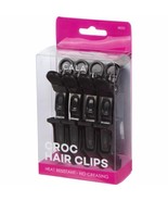 CROC HAIR CLIPS (BLACK-4PCS.) - £3.96 GBP