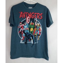 Marvel Comics Men&#39;s Grayish Blue Marvel Avengers Graphic T-Shirt Size Me... - £9.90 GBP