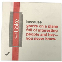 Diet Coke Advertising Delta Airlines Plane Napkins 2019 phone number NEW tissue - £4.70 GBP