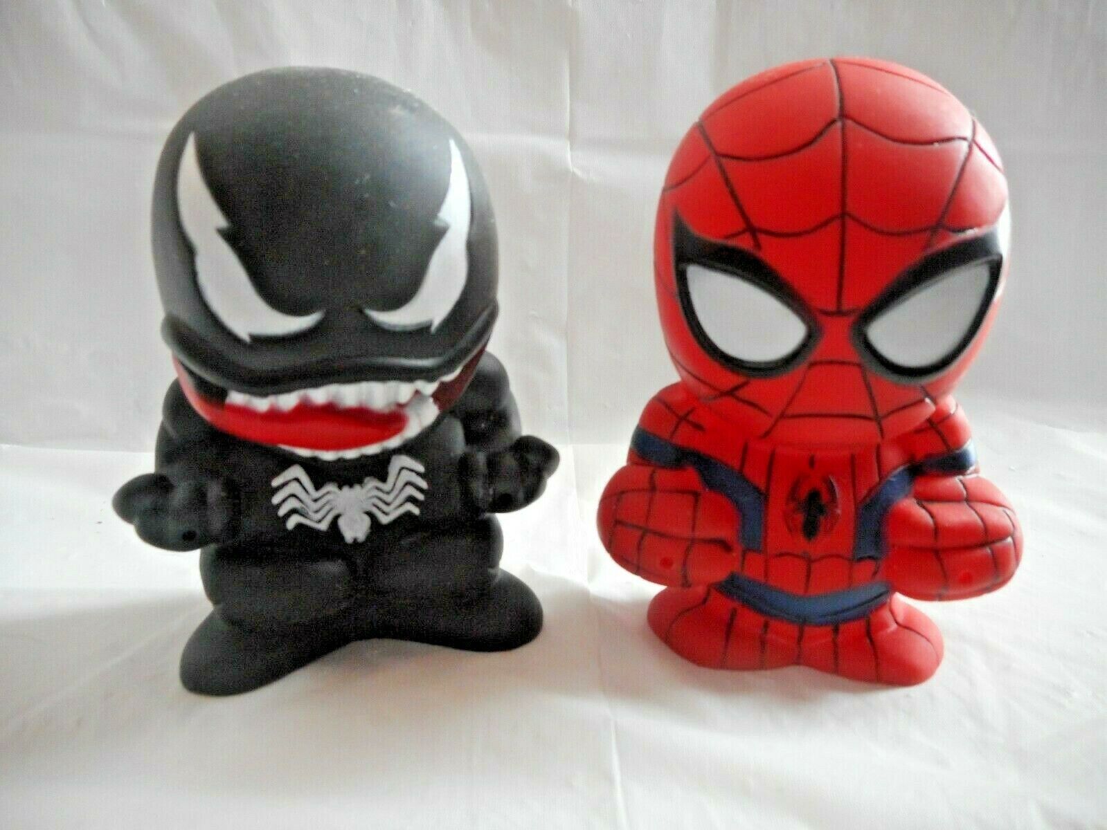 Primary image for Marvel Spider-Man and Venom Slurper Toy Figurines Walgreens 3.5" Tall Set of 2