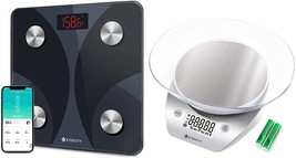 The Silver Etekcity Smart Body Fat Scale And 0.1G Food Kitchen Scale. - $51.93