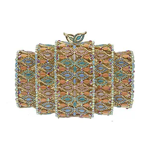 lady gold/black/red/yellow/blue/green/purple Crystal Women Evening Clutch Bags S - £97.91 GBP