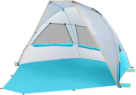 2-3 Person Portable Beach Tent UPF 50+ Sun Shade Canopy Umbrella - £49.98 GBP
