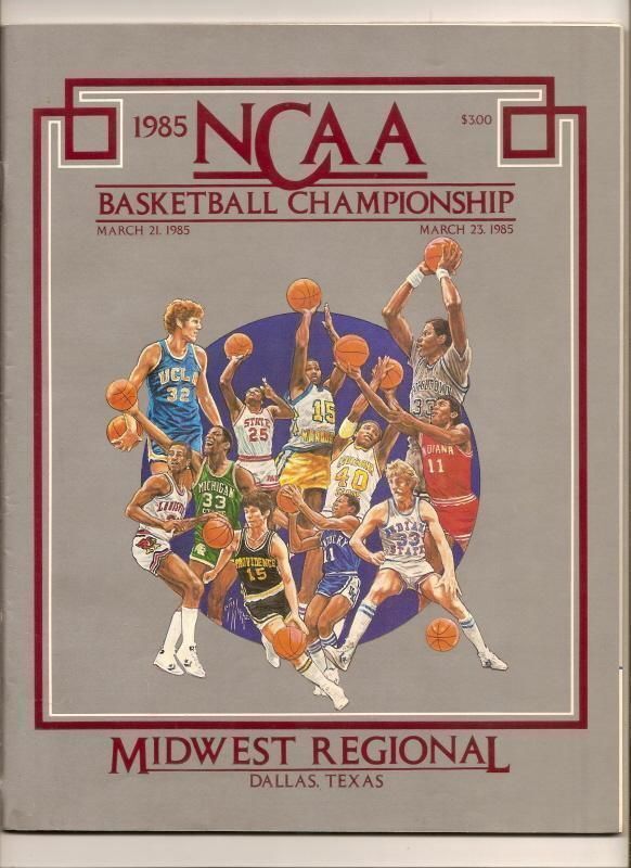 1985 NCAA Championship Tournament Midwest Regional Sweet 16 &amp; Elite 8 Pr... - $45.37