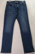 Gap Jeans Men Size 30 Blue Denim Cotton Medium Wash Flat Front Slim Straight Leg - £13.65 GBP