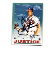 David Justice Signed Autographed 1992 Fleer Card Atlanta Braves NY Yankees - $3.99