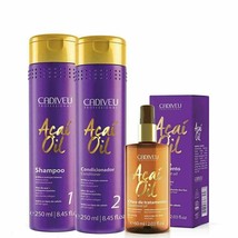 Cadiveu Açaí Repair and Hydrate Treatment KIT 3x Products NEW/SEALED - £46.56 GBP