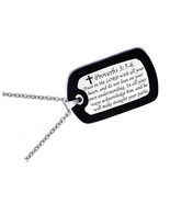 Men's English Bible Dog Tags Military Army for - $40.52