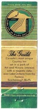 Matchbook Cover The Guild Canada&#39;s Most Unique Country Inn Scarborough B... - £1.57 GBP