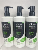 (3) Dove Men+Care Advanced Care Blemish Clear Cleanser ￼￼Salicylic 16.9oz 3/25 - £17.97 GBP