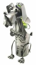 Cute Beagle Dog With Bone Style Collar Hand Made Metal Wine Bottle Holde... - $640.69 MXN