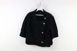 Vtg 50s 60s Streetwear Womens 18 Big Button Asymmetrical Ribbed Blazer J... - $764.82 MXN