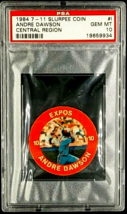 1984 7 11 Slurpee Coin Central Region Disc #I 1 Andre Dawson HOF PSA 10 ... - $42.49