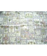 Religious Easter Words,Crosses, Flowers, Lambs  Fabric Cotton Quilting C... - £11.84 GBP