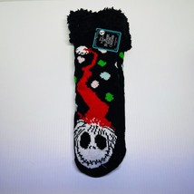 Nightmare Before Christmas Womens Sherpa Jack Skellington Holiday Slipper Socks - £8.75 GBP