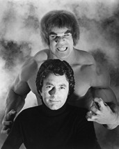 Bill Bixby And Lou Ferrigno In The Incredible Hulk 16X20 Canvas Giclee B/W - £55.93 GBP