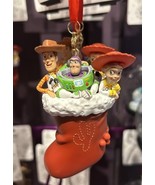 Disney Parks Toy Story Woody Buzz Lightyear &amp; Jessie Stocking Ornament NWT - $46.99