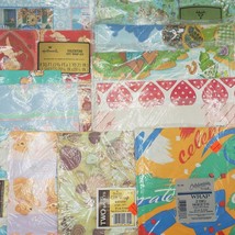 Vintage Lot of 14 Packages Wrapping Paper Sheets - £51.43 GBP