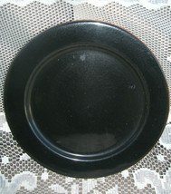 Old Vintage Frankoma Pottery Southwest Black Salad Dessert Plate 7-3/4&quot; USA - £11.67 GBP