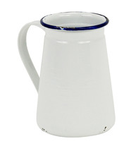 1059-5211WT1059-5211WTCheung's Lacquered White Jug with Blue Rim Decor - $34.97