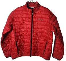 Columbia Men XL Red Quilted Polyester Filled Full Zip winter Cold Jacket - $58.66