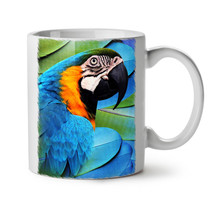Parrot Bird Cute Animal NEW White Tea Coffee Mug 11 oz | Wellcoda - £12.63 GBP