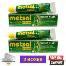 2 X Metsal Cream Heat Rub 50g For Pain From Joint &amp; Muscle Tension - $35.94