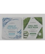 Lot of 2 Avatara Chill Out for Stressed &amp; Drink up Face Sheet Mask Exp 2... - $4.94