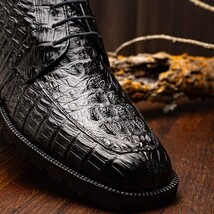 Marco Di Milano Genuine Caiman Crocodile Chukka Boot Martinelli Black image 6