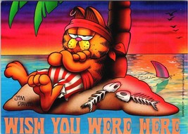 Wish you were here  Postcard Garfield the Cat Cartoon Comic island pirat... - $5.79