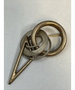 Charis Modernist Artisan Sterling Silver Designer Dangling Brooch Pin - $69.25