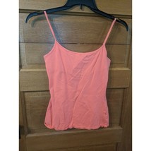 Maurices Coral Pink Basic Adjustable Strap Cami Size S Built in Bra - $9.97